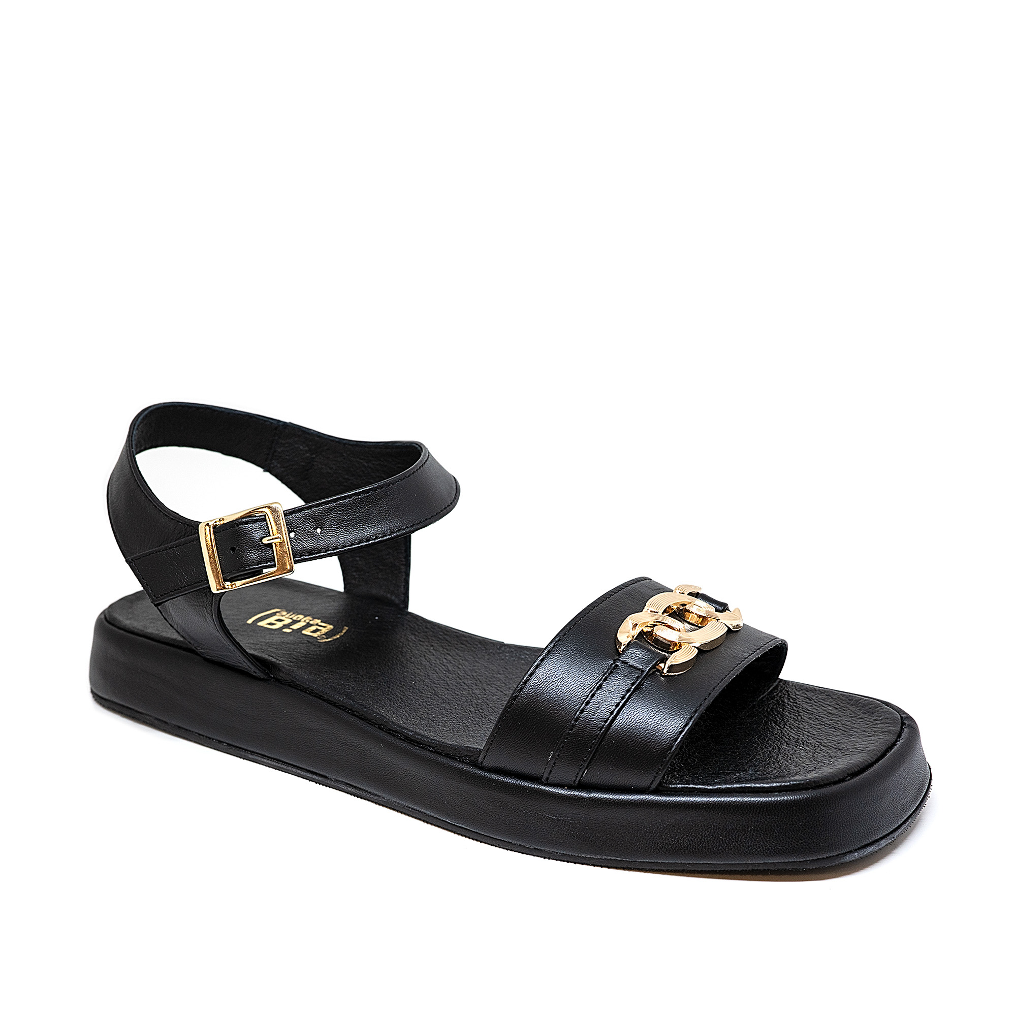 Bigshoes GA0306-01 Δερμάτινo Πέδιλο Μαύρο φωτογραφία